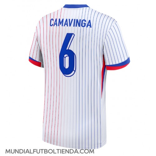 Camiseta Francia Eduardo Camavinga #6 Segunda Equipación Replica Eurocopa 2024 mangas cortas